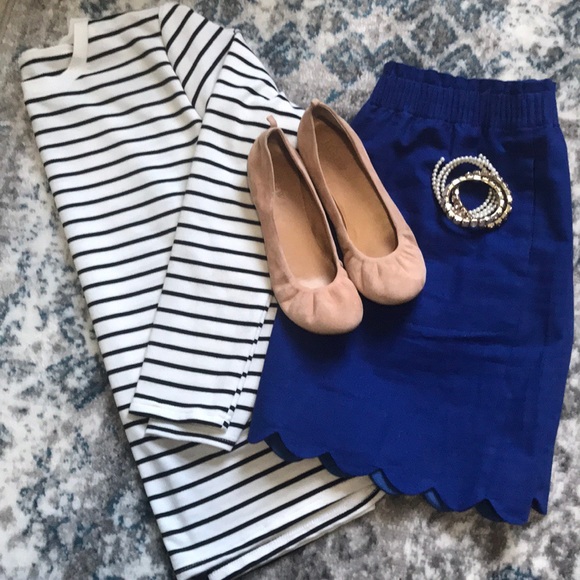 J. Crew Shoes - J. Crew Anya Suede Ballet Flats in Blush Stone